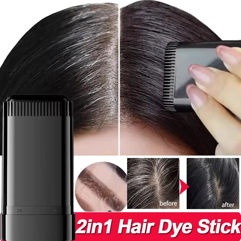2-in-1 Hair Dye Stick with Comb – Quick Gray Coverage