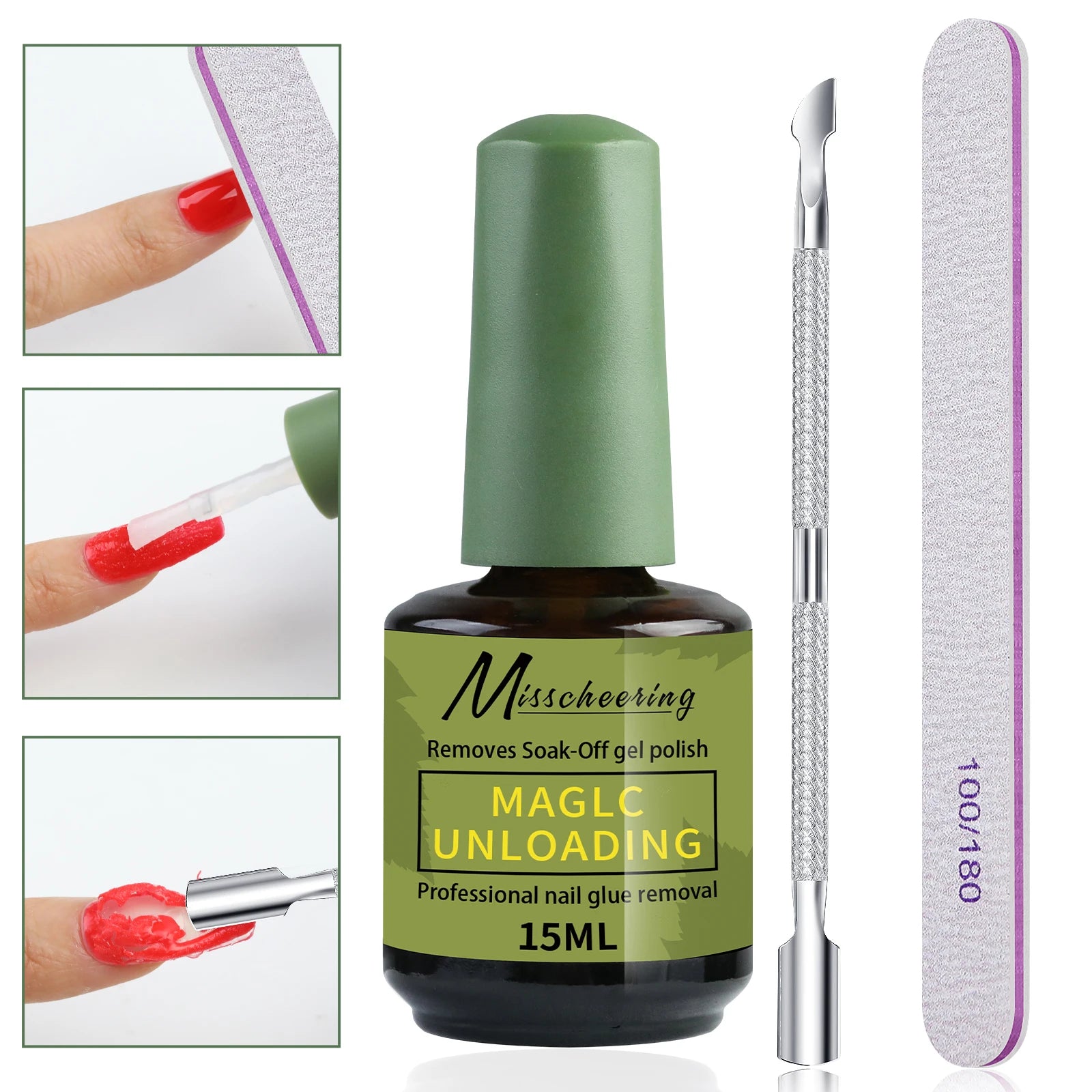 Misscheering 15ml UV Gel Nail Polish Remover