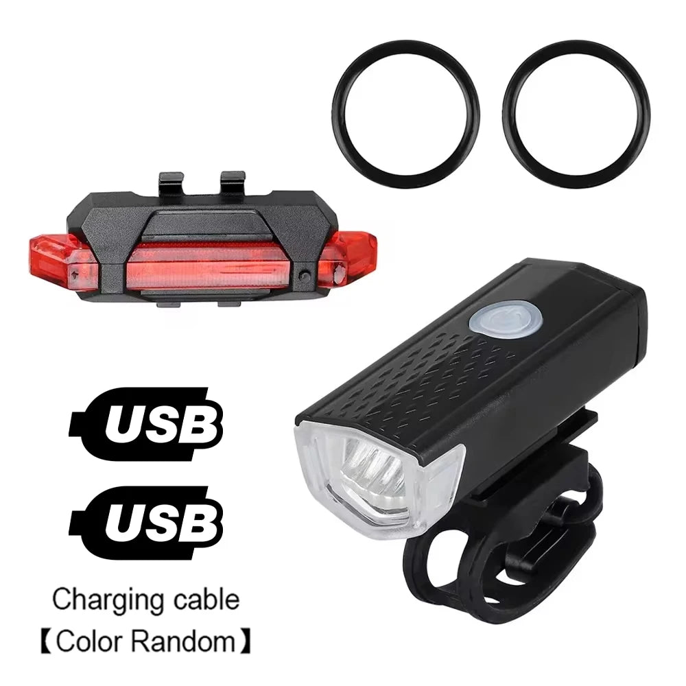 Rechargeable Bike Front/Rear Lamp Set