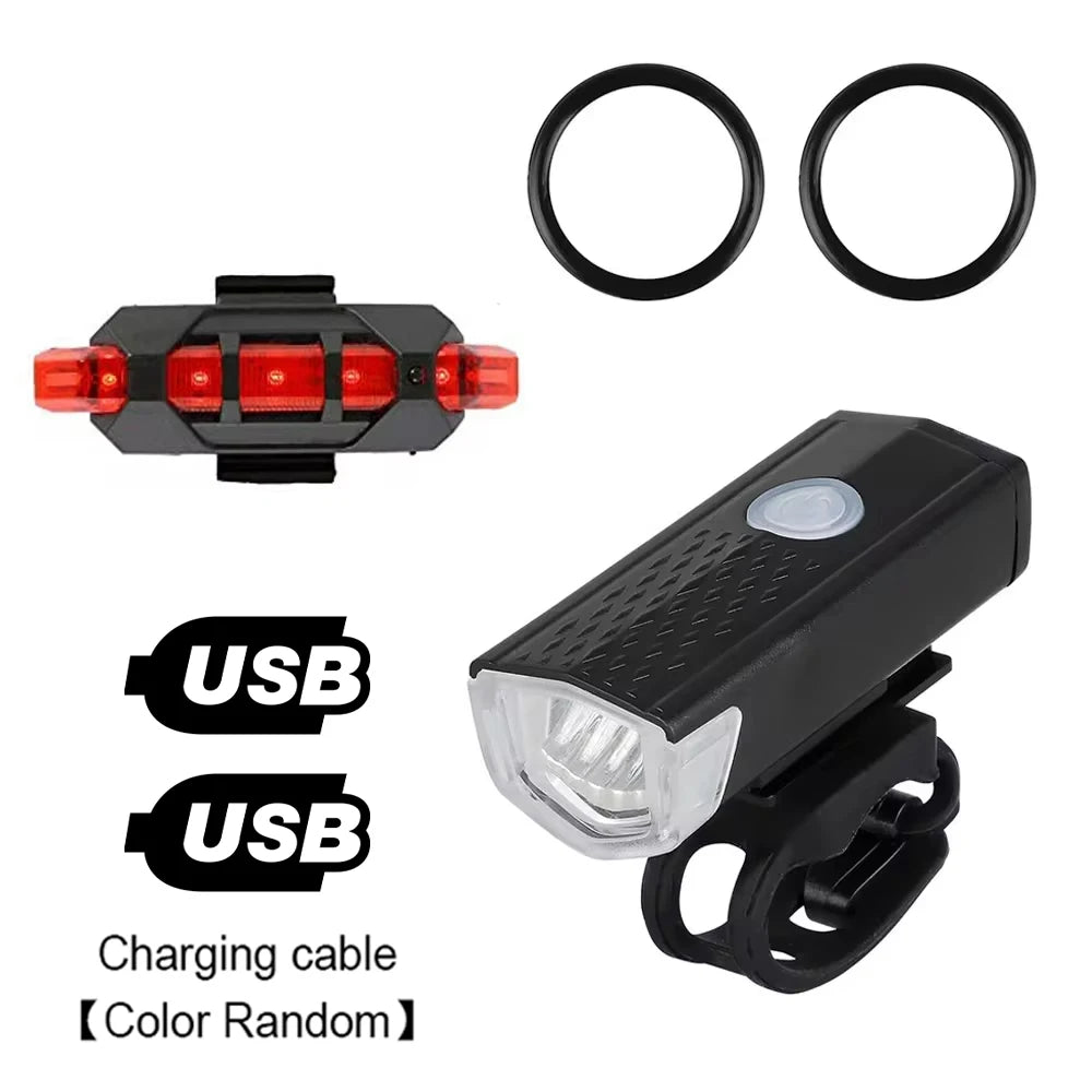 Rechargeable Bike Front/Rear Lamp Set