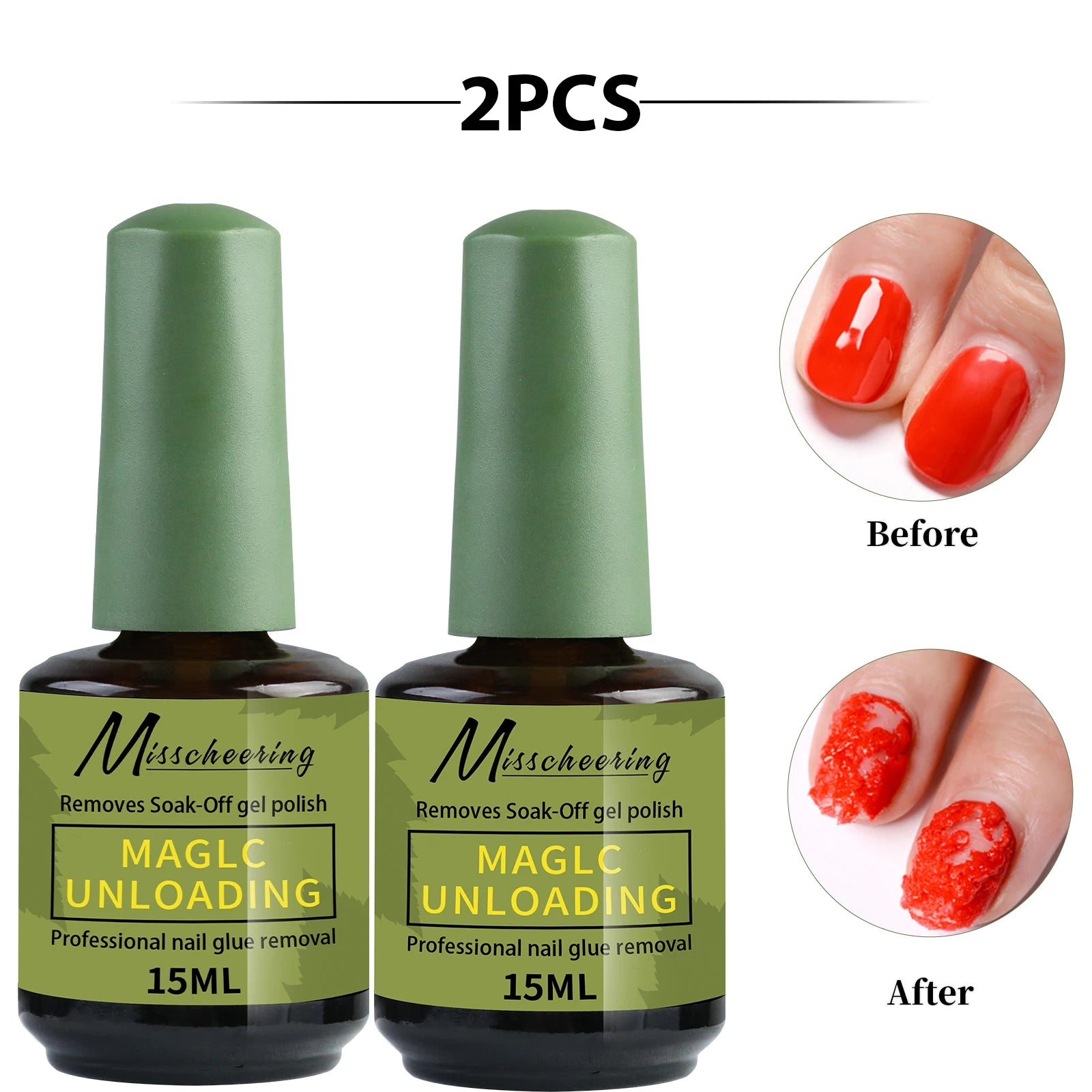 Misscheering 15ml UV Gel Nail Polish Remover